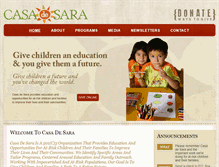 Tablet Screenshot of casadesara.org